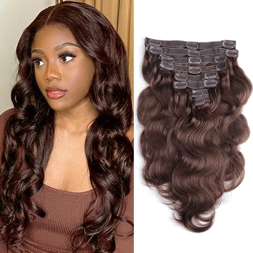 Goulus Body Wave Clip in Hair Extensions for Black Women