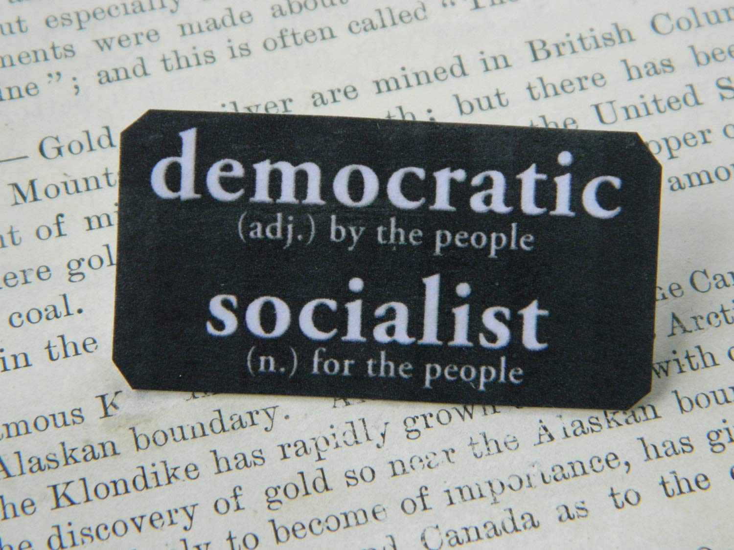 Progressive lapel pin Democratic Socialist Definition
