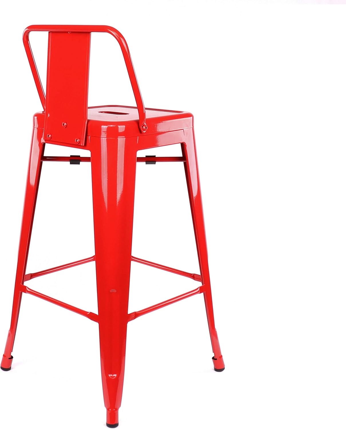 Dreux Low Back Counter Stool, Set of 4, Red