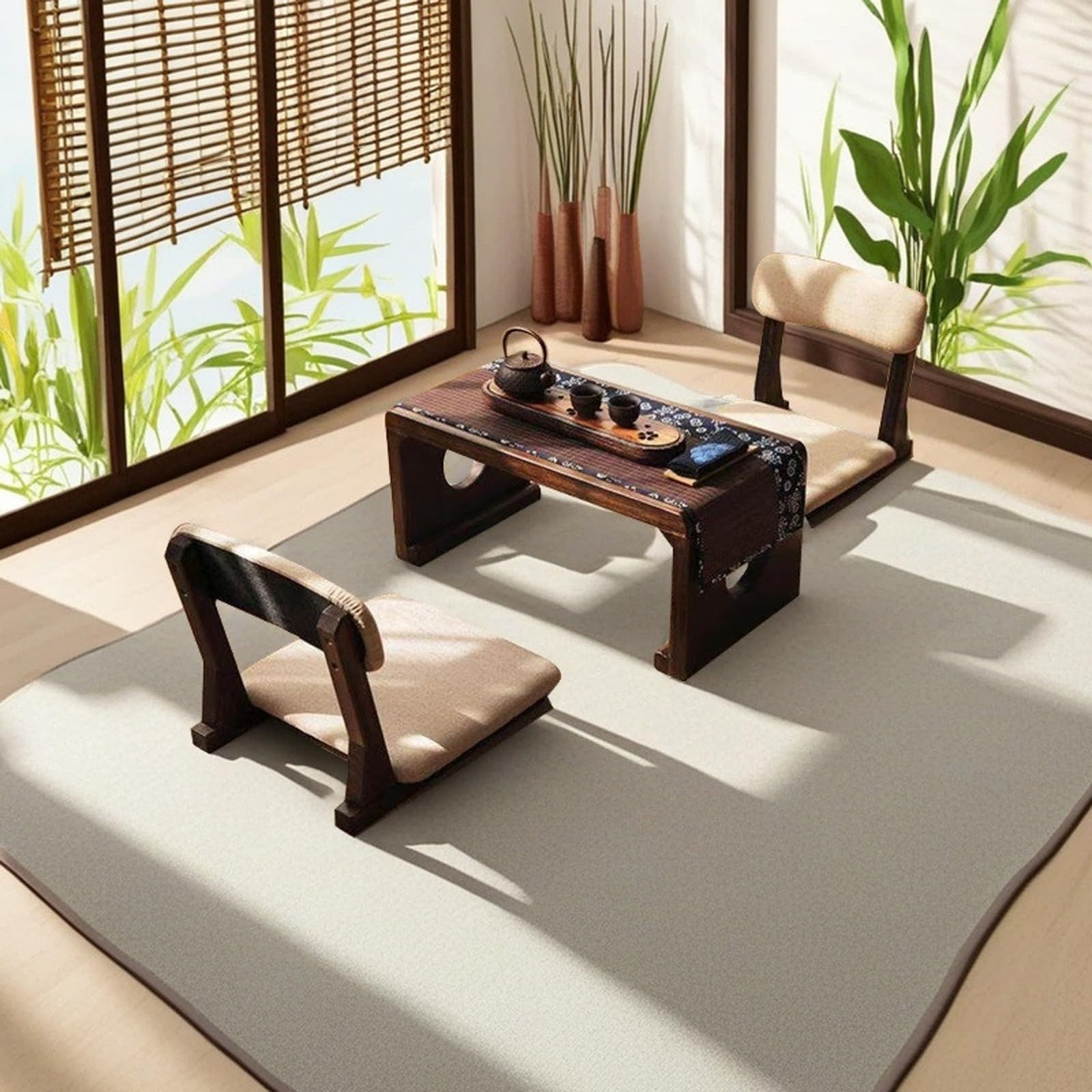 Chaise De Sol Tatami,Tatami inclinable Chaise de Plancher,Chaise de Sol Japonaise multifonctionnelle,Chaise de Sol de méditation,Coussin Confortable,pour Salon,Chambre,Baie vitrée