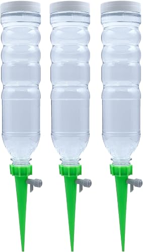 Self Watering Planter Insert Drip Spike High Capacity 20oz BabaBerry Dynamic Dripper Automatic Plant Watering Globes Dripper Device for Indoor or Outdoor Plants for Vacation Adjustable 3 Pack