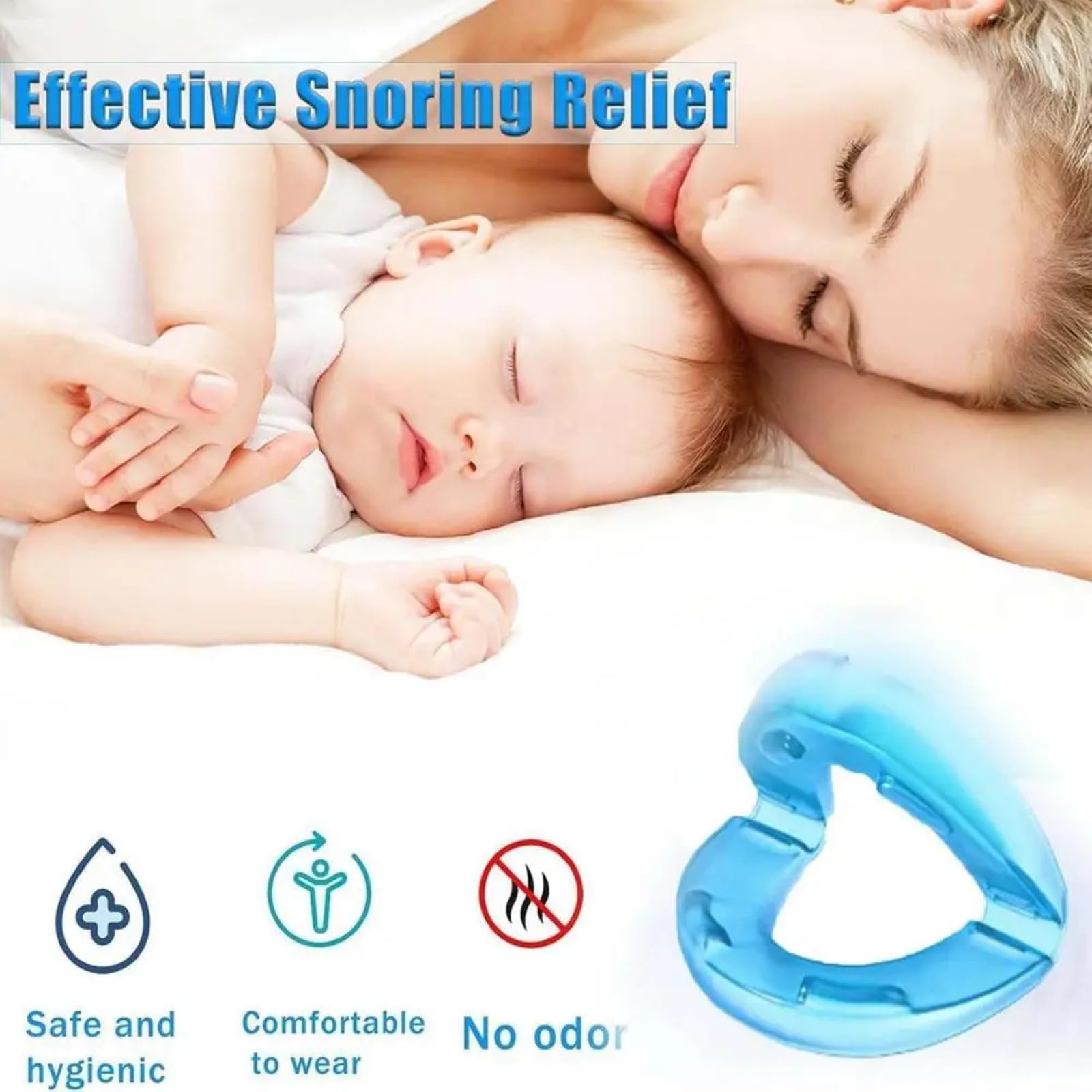 Santavya - Embout buccal Universel Silencieux anti-ronflement, Orthese Anti Ronflement Confortable et Efficace, Dites Adieu au Ronflement (1pcs)