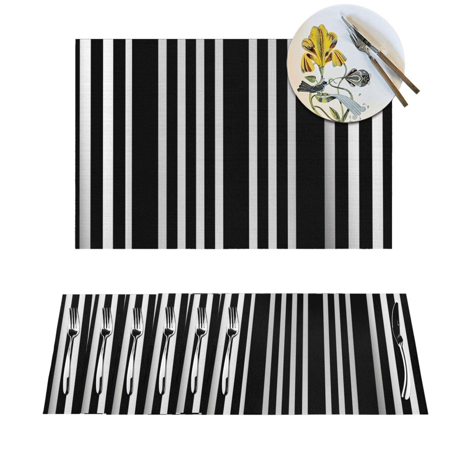 Sets de table antidérapants et faciles à nettoyer en PVC thermorésistant pour repas