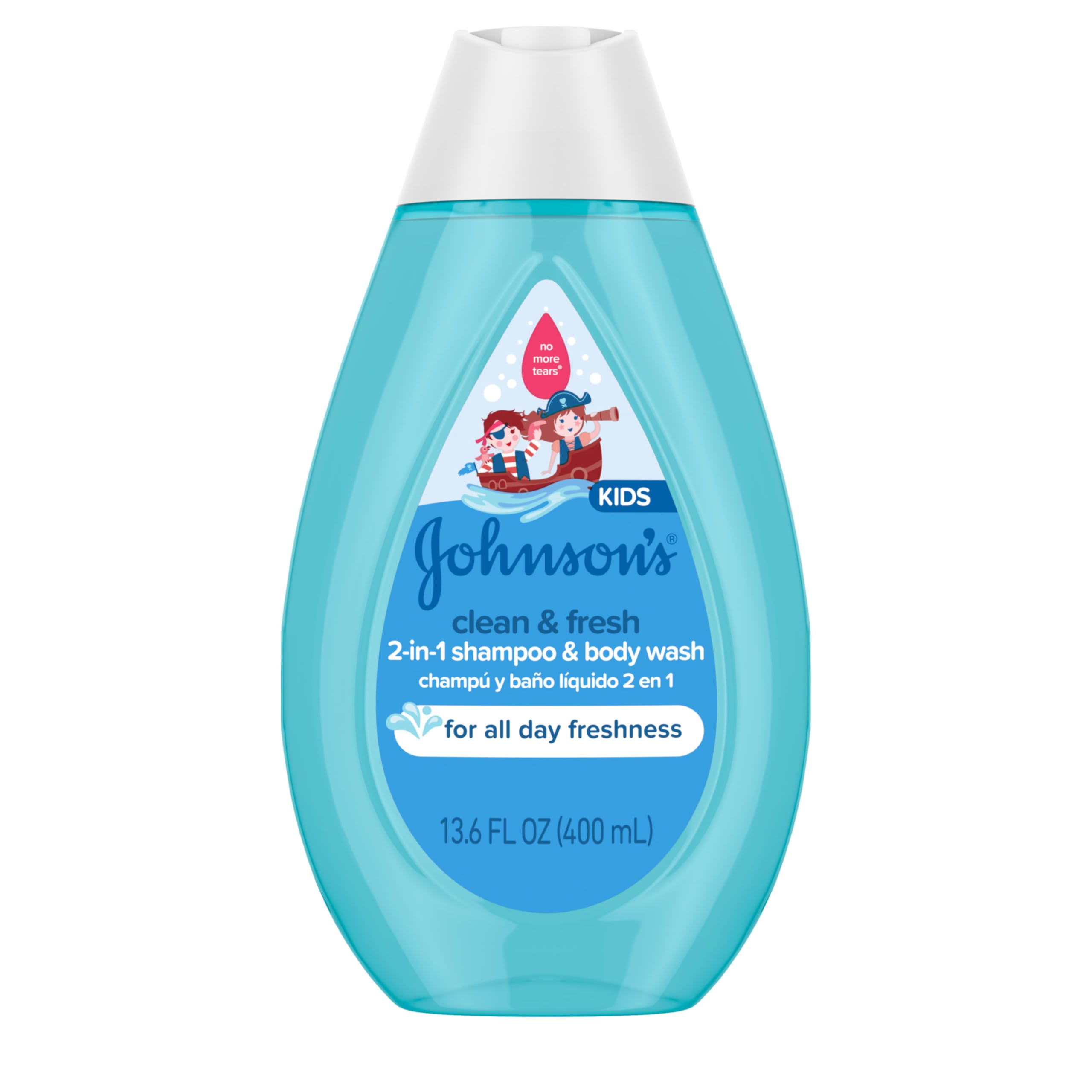 Johnson's Clean & Fresh Kids' Shampoo & Body Wash, 400ml