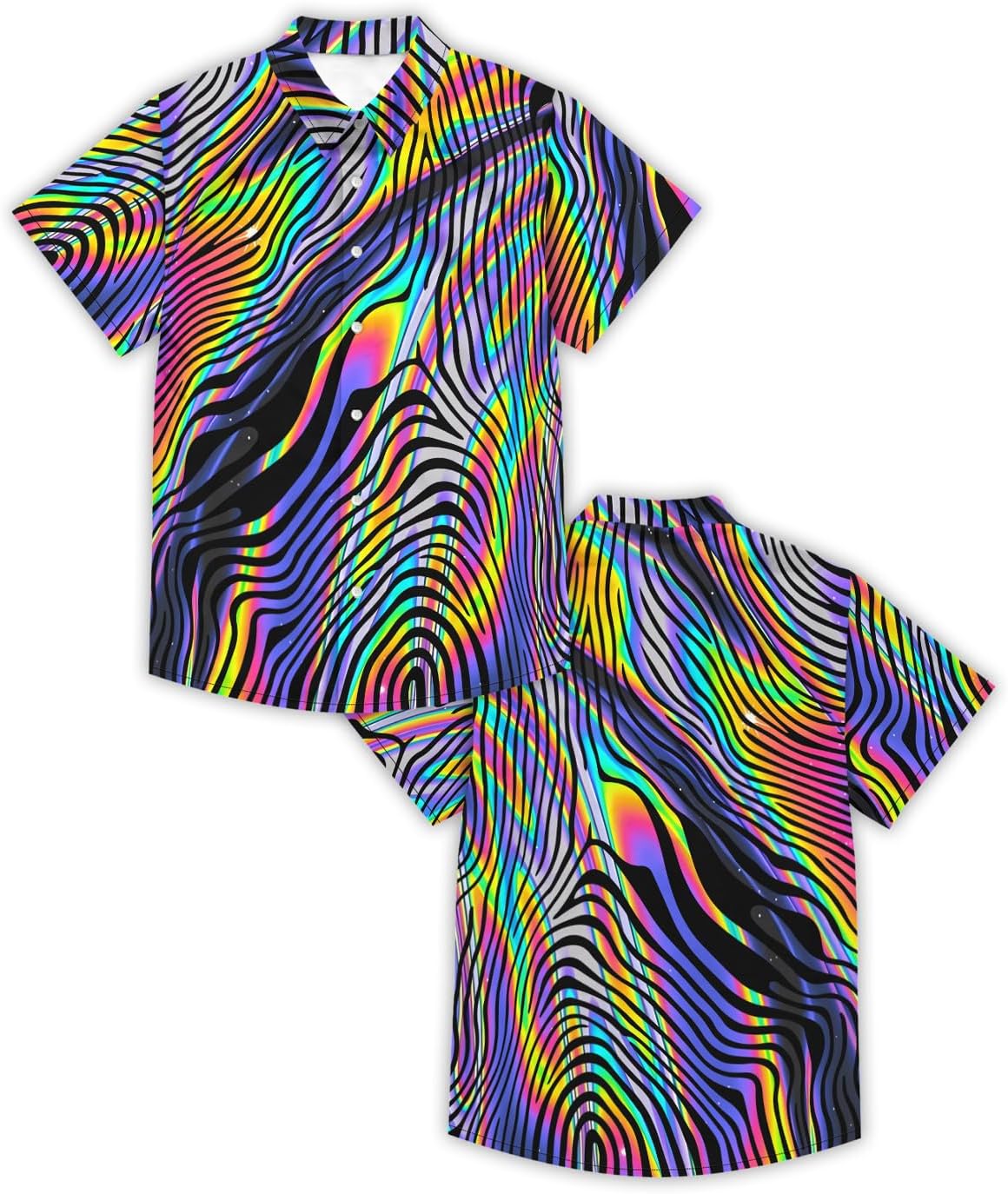 Funny Hawaiian Shirts for Men Retro Button Down Short Sleeve Summer Beach Aloha Shirts Holiday Theme Party Shirt - Image 5