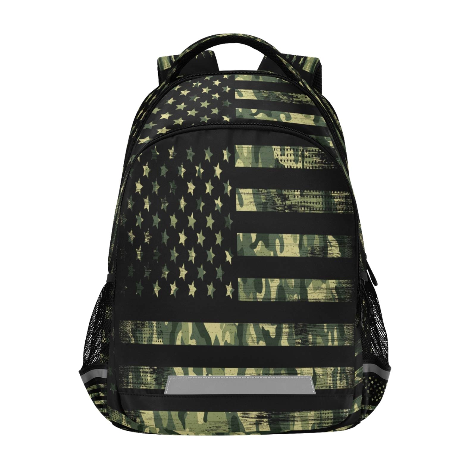 Nander Travel Laptop Backpack Elegant Rose Gold Leopard Durable Waterproof School Bag College Bookbags with Reflective Strip