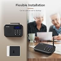 Vista 5 de Retekess TH201 Intercomunicadores inalámbricos para el hogar, intercomunicador manos libres, largo alcance 1 milla, 22 canales, VOX, cuidado