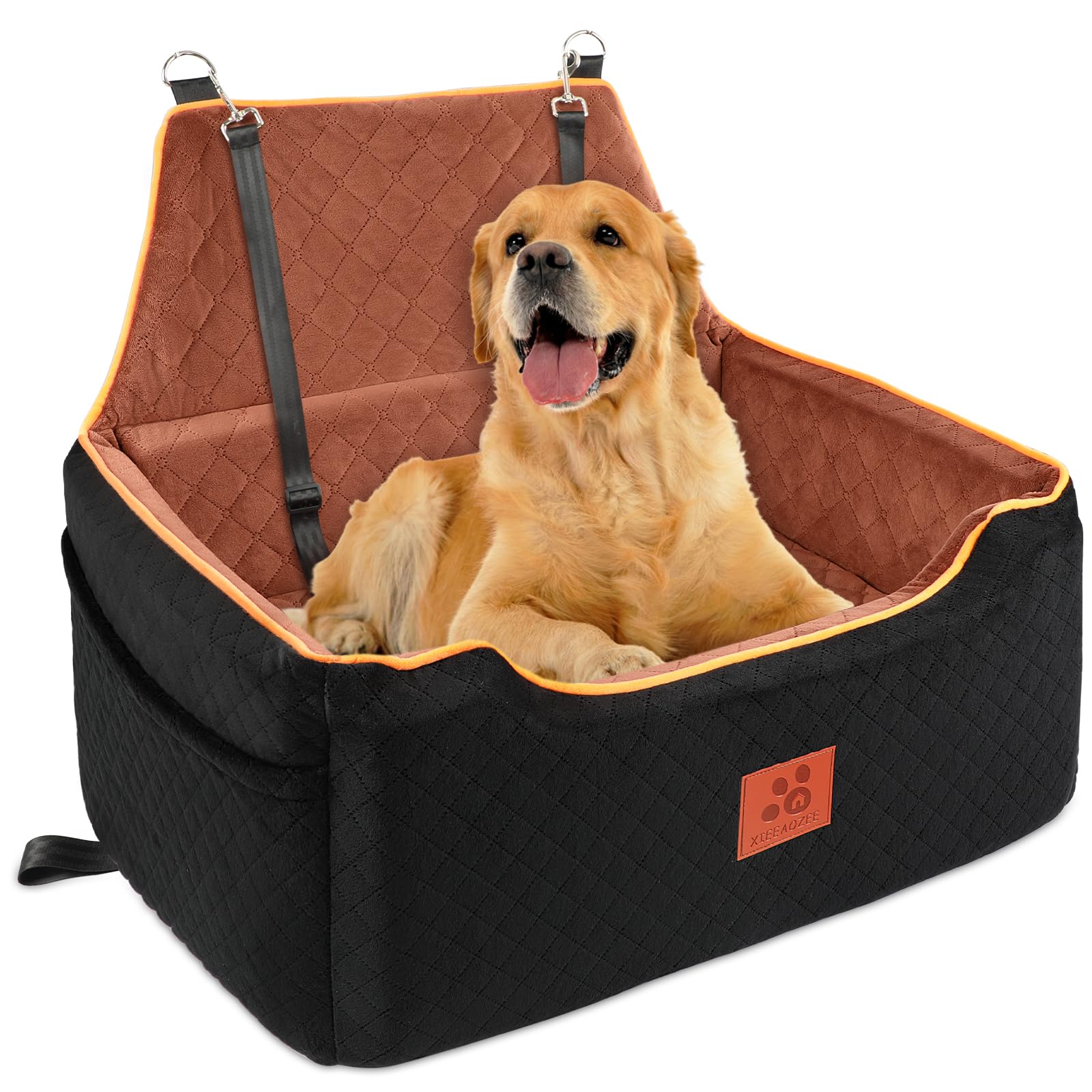 GL GLENSLAVE Dog Seat for Large/Medium Dogs, Dog Raiser Seat Under 55 lbs or 2 Small Dogs, Removable and Washable Dog Seat with Thick Cushions and Storage Bags