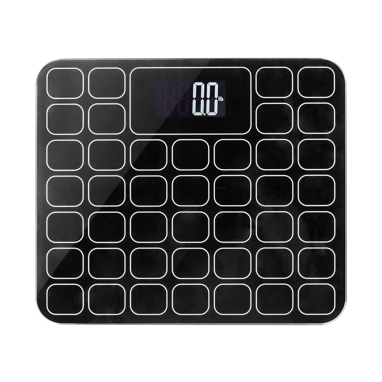 Digital Bathroom Scales for Accurate Body Weight – Ultra Thin, Black Scale with Easy to Read LCD Display – Auto Step On Design – 4 Precision Weight Sensors – Ultra Thin Black Scale, Batteries Included