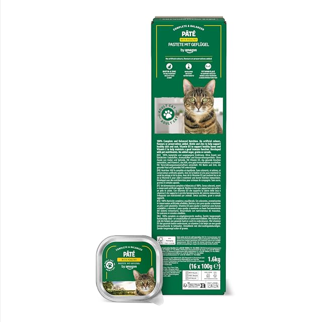 Foto 2 de 8 de Lifelong by Amazon Comida Húmeda para Gatos, Paté con Aves de Corral, 100g, Paquete de 16