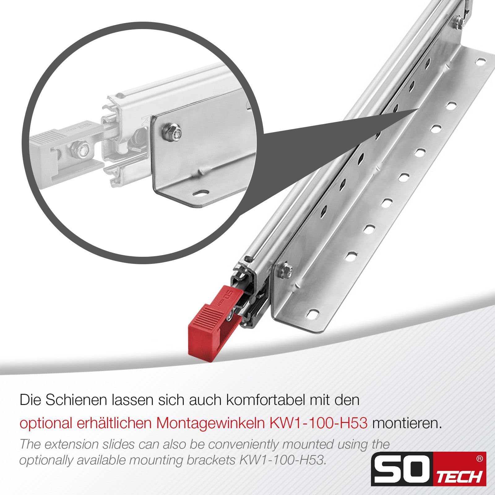 SOTECH 1 coppia di guide per VarioSlide KV2-100-H53-L1200-EH 1200 mm
