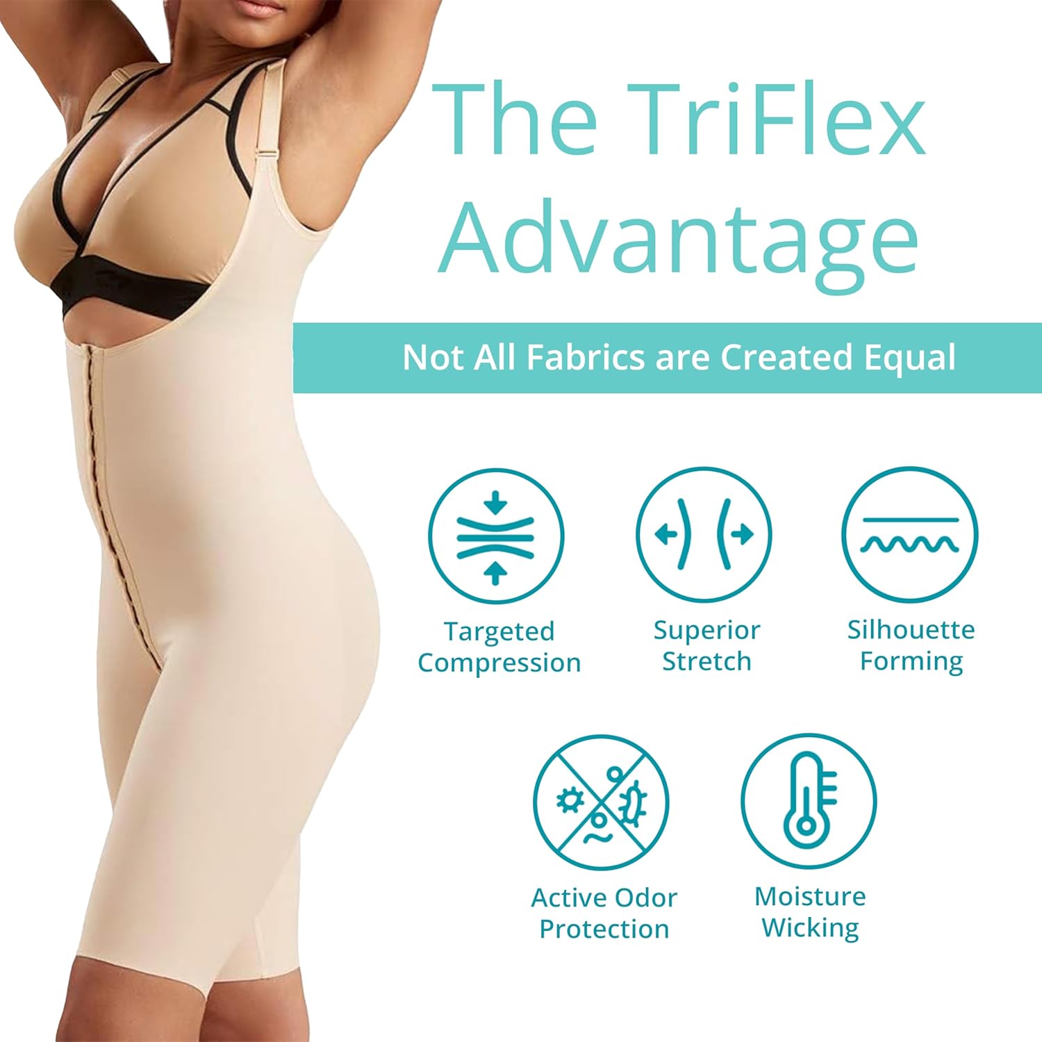 Marena SFBHS Women’s Girdle with High Back, Short-Length - Post-Surgical Shapewear Support - Image 2