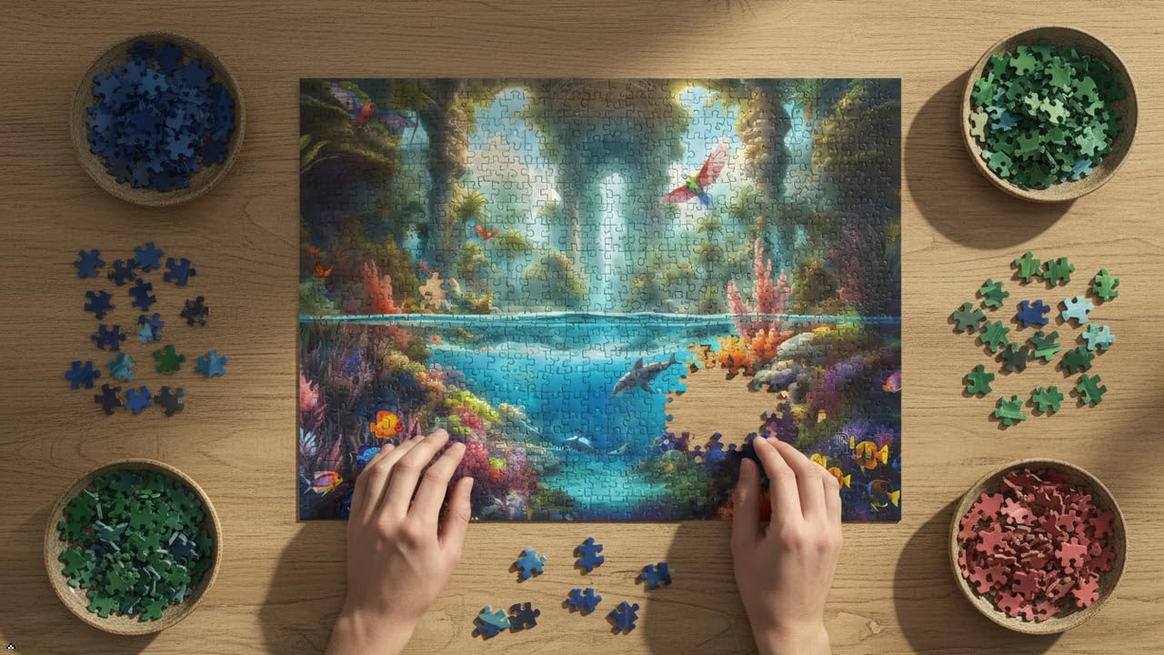 Buffalo Games - Noah Bay - Palace Gardens - Puzzle da 1000 pezzi per adulti - Puzzle impegnativo perfetto per serate di gioco - Dimensioni finite 26,75 x 19,75