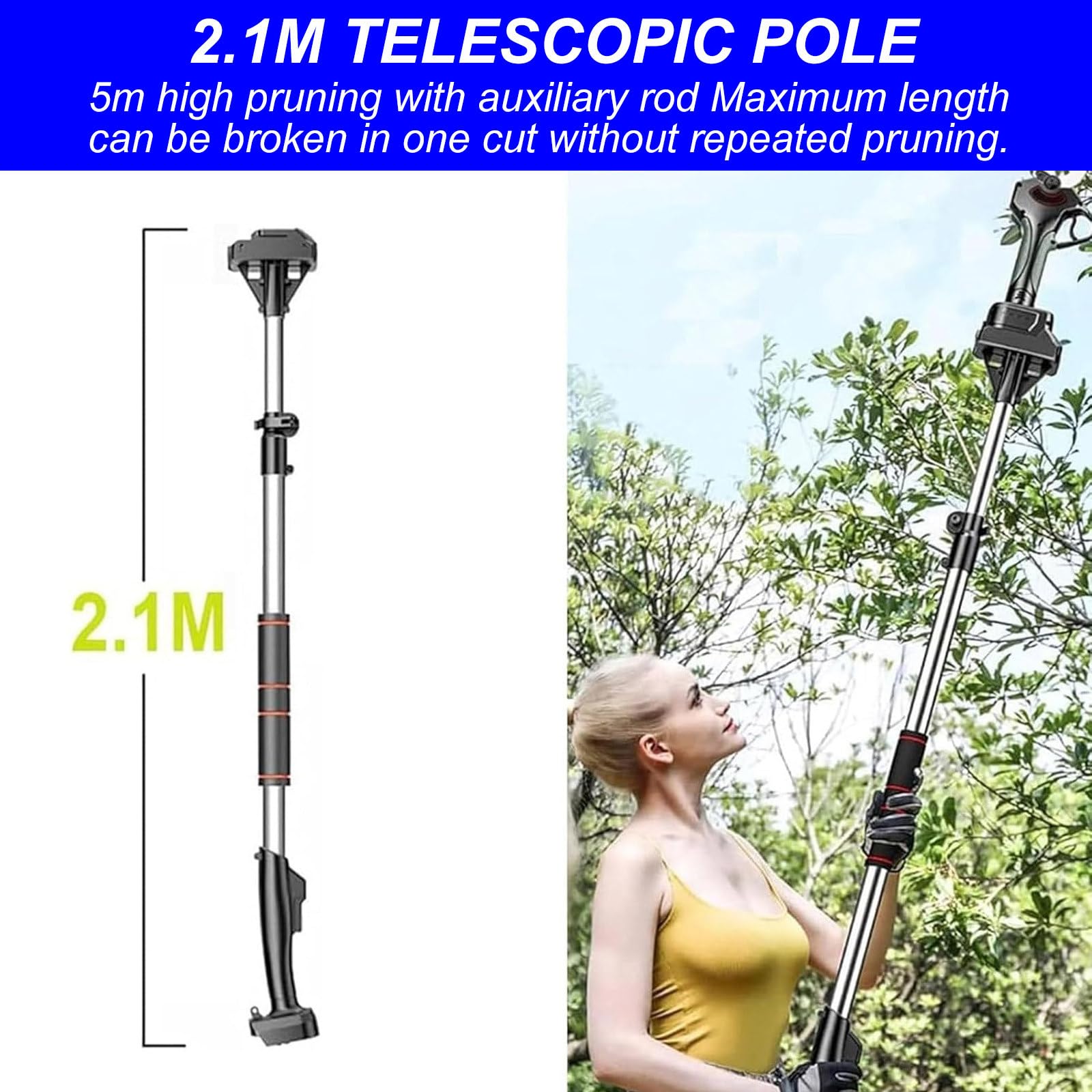 Podadora De Mano con Pantalla De VisualizacióN, Tijeras EléCtricas InaláMbricas Profesionales, Rango De Corte De Ramas De 1-68 Mm, para Podar Huertos Frutales, ViñEdos