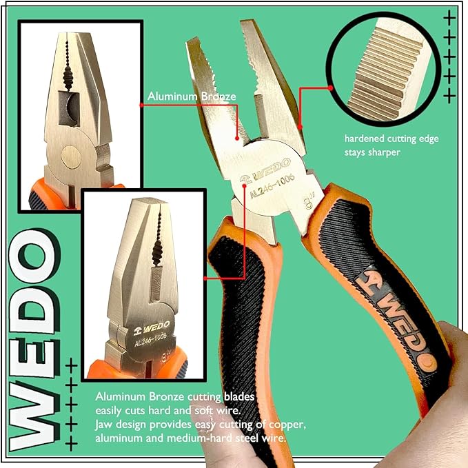 Juego de Herramientas WEDO 16 Piezas Anti-chispa, Llave y Pinzas miniatura 4
