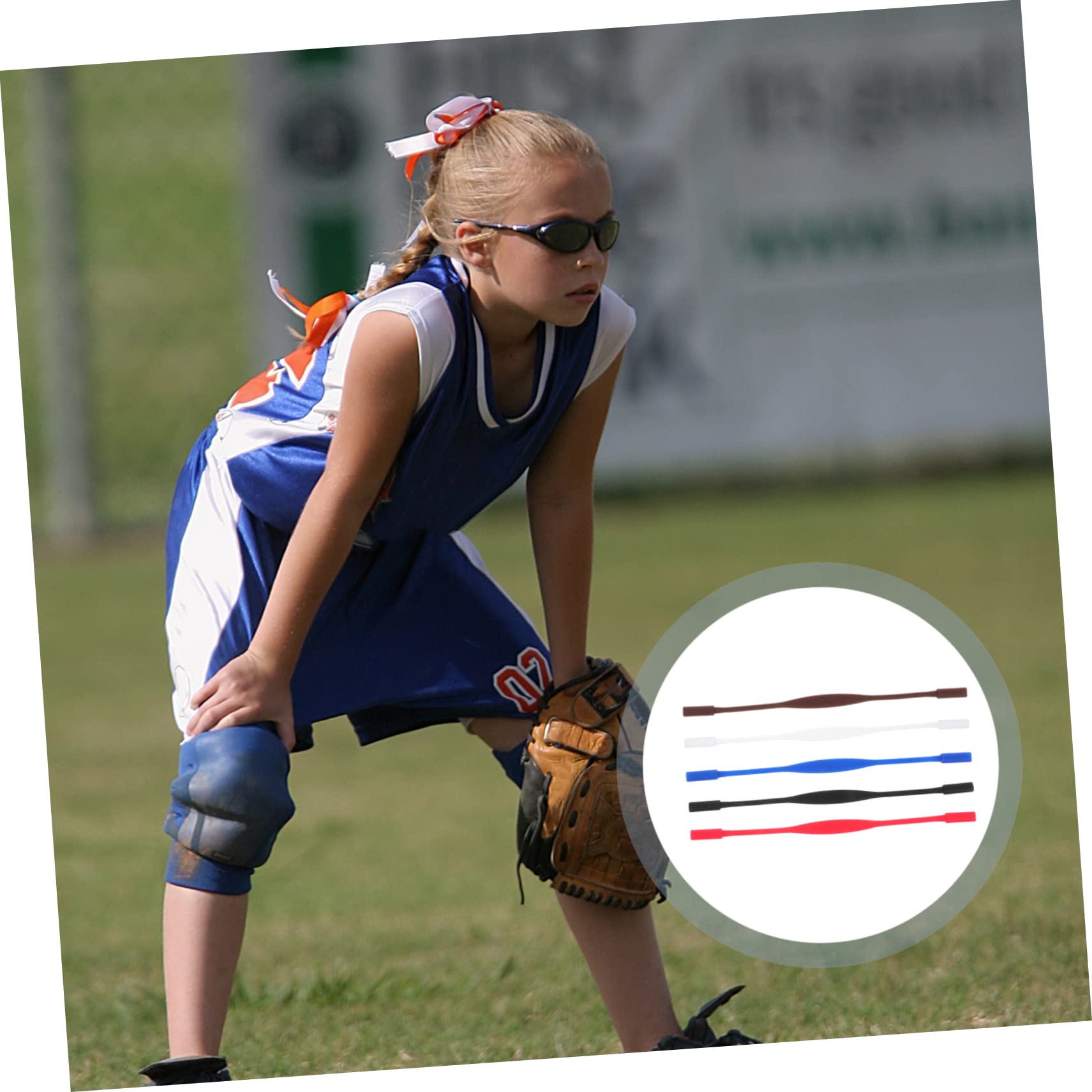 KONTONTY 10pcs Silicone Glasses Strap Sports Glasses Sports Sunglasses for Glasses Strap Eyeglass Retainer Cord Adjustable Lanyard Spectacle Aunglasses Nonslip Glasses Chain