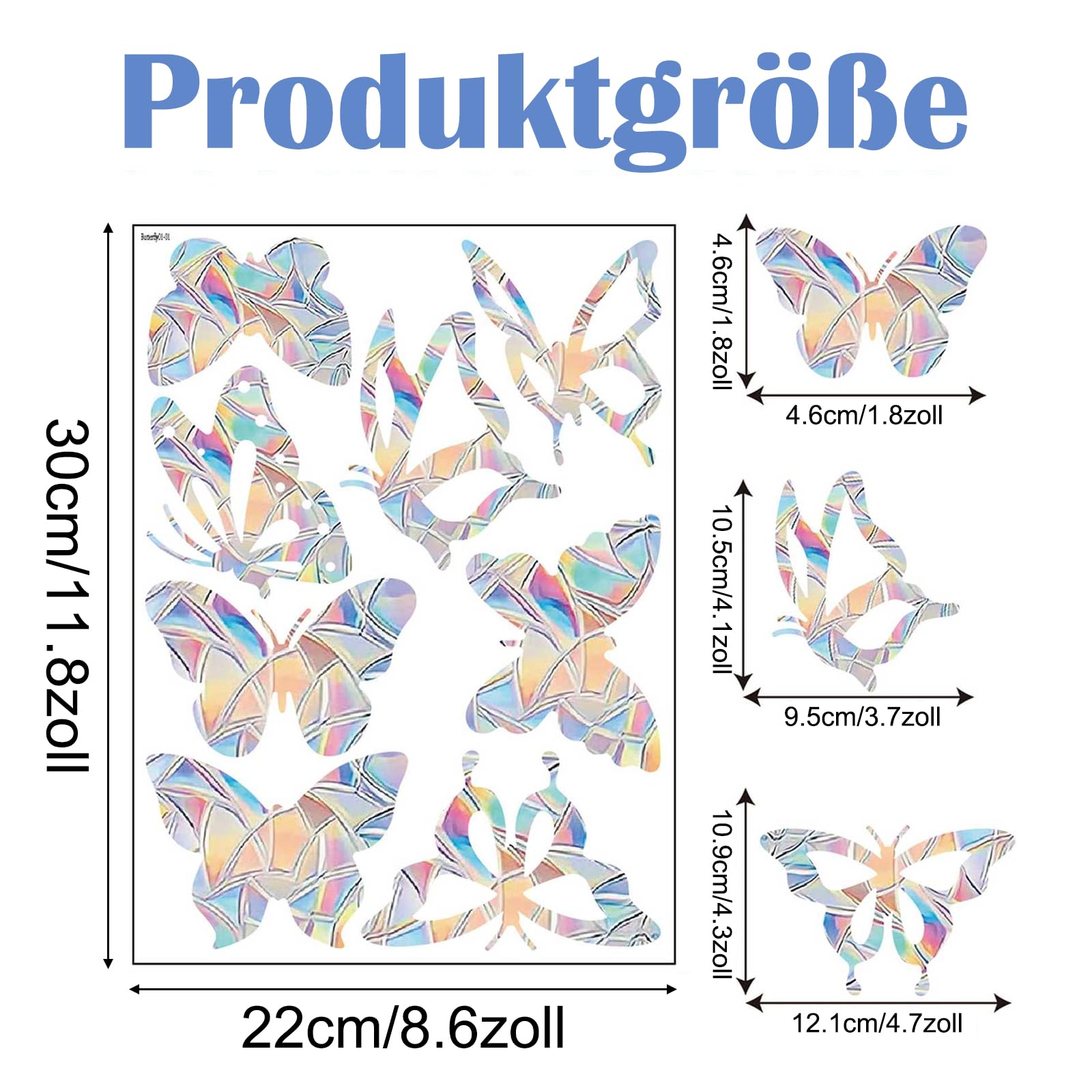 36 Stück Schwarze Vögel, Doppelseitig, Anti-Kolli Produktbild-Vorschau 5