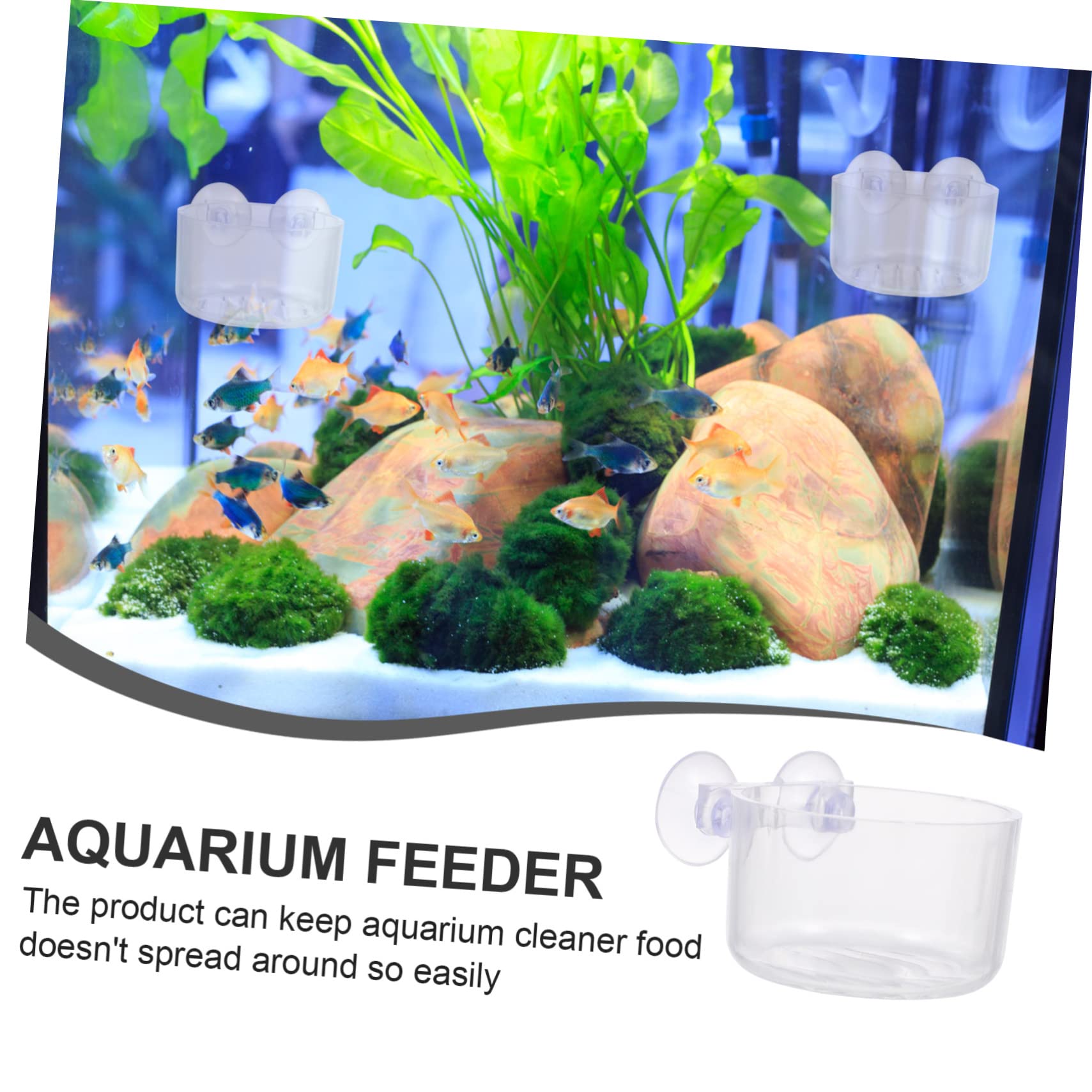 COLLBATH 16 Vasos De Alimentación Acrílicos para Peces Soporte para Gusanos De Sangre Comedero Acuario