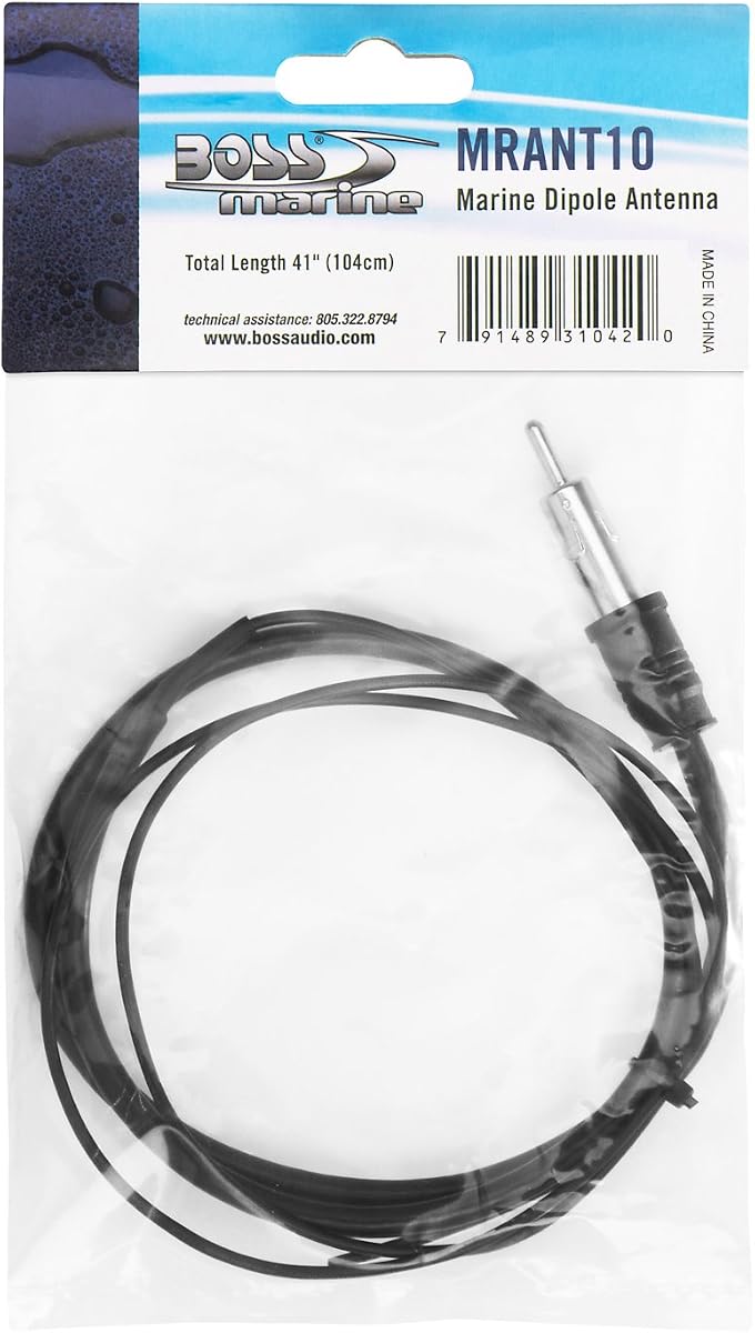 MRANT10 Weatherproof Marine Dipole Hideaway Antenna,Black