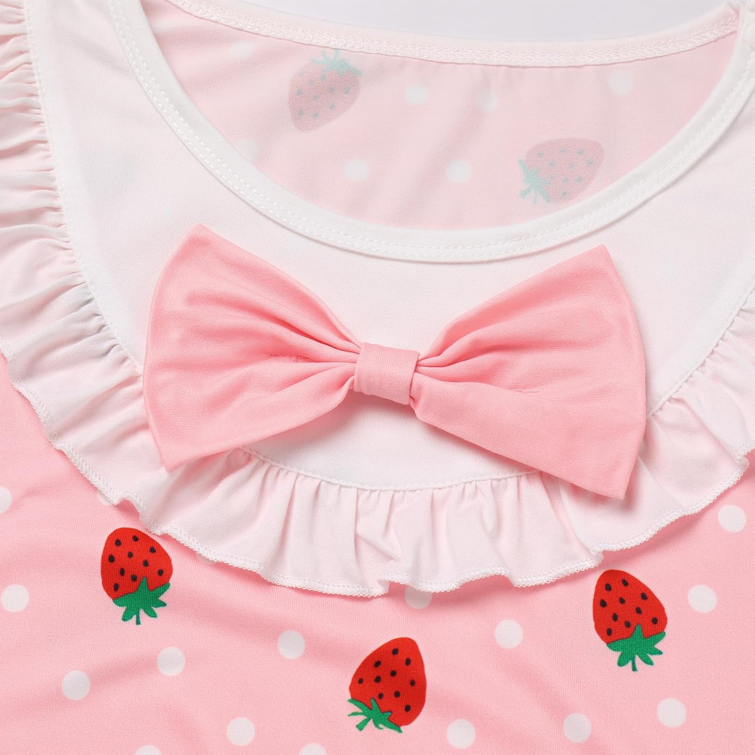 FYMNSI Women Sexy Short Sleeve One Piece Romper Button Crotch Bodysuit Playsuit O Neck Printed Pajama Jumpsuit Pjs Lingerie - Image 5