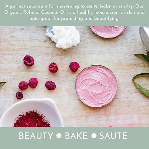 Vista 13 de La Tourangelle Aceite de coco virgen orgánico 14 Fl. Oz., Aceite de coco orgánico, ideal para cocinar, hornear y para el cuidado del cabello