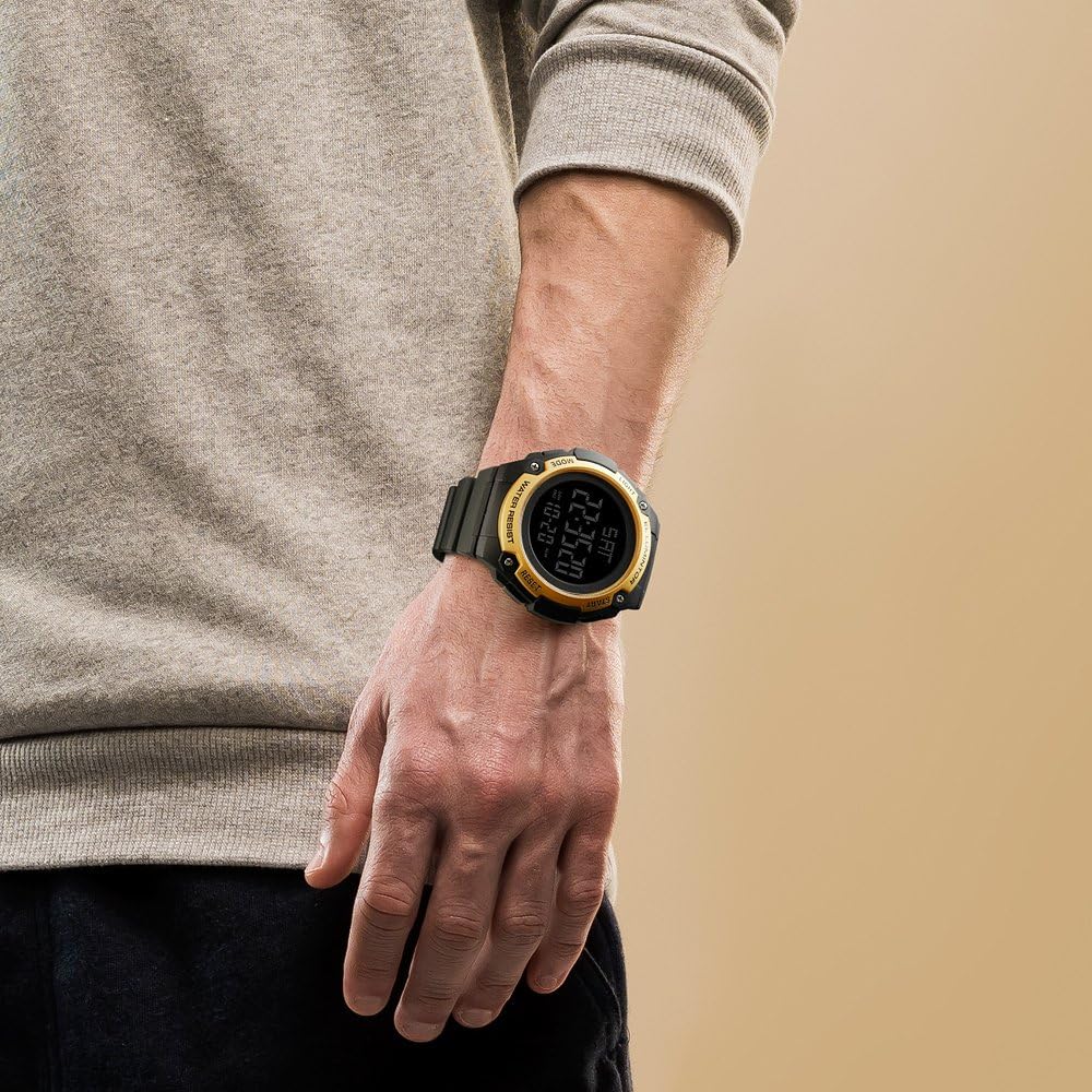 Mens Outdoor Sport Watches Luxury Brand Men LED Digital Watch Waterproof Date Clock Large Dial Military Wristwatch