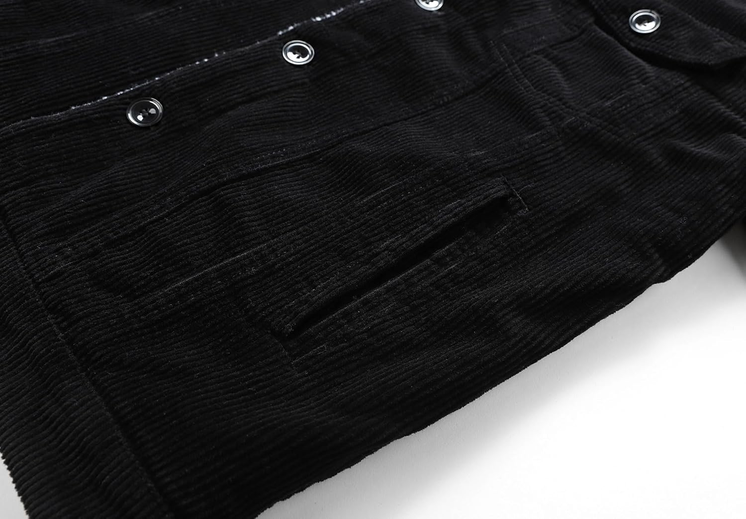 Men's Sherpa Lined Corduroy Jacket Casual Thickened Winter Warm Fleece Jacket Coat - Image 5