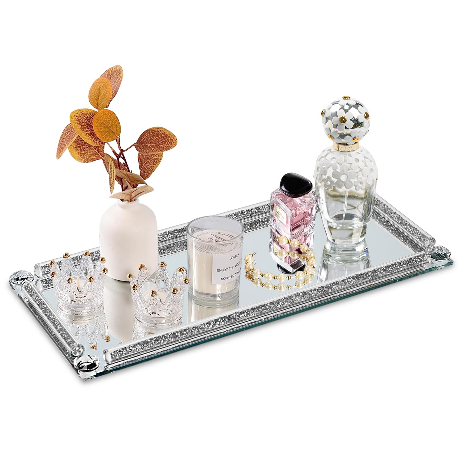 silver perfume tray for dresser Dresser Perfume Tray - LOVE Letter Mirrored Crushed Diamond - silver - Bed Bath & Beyond