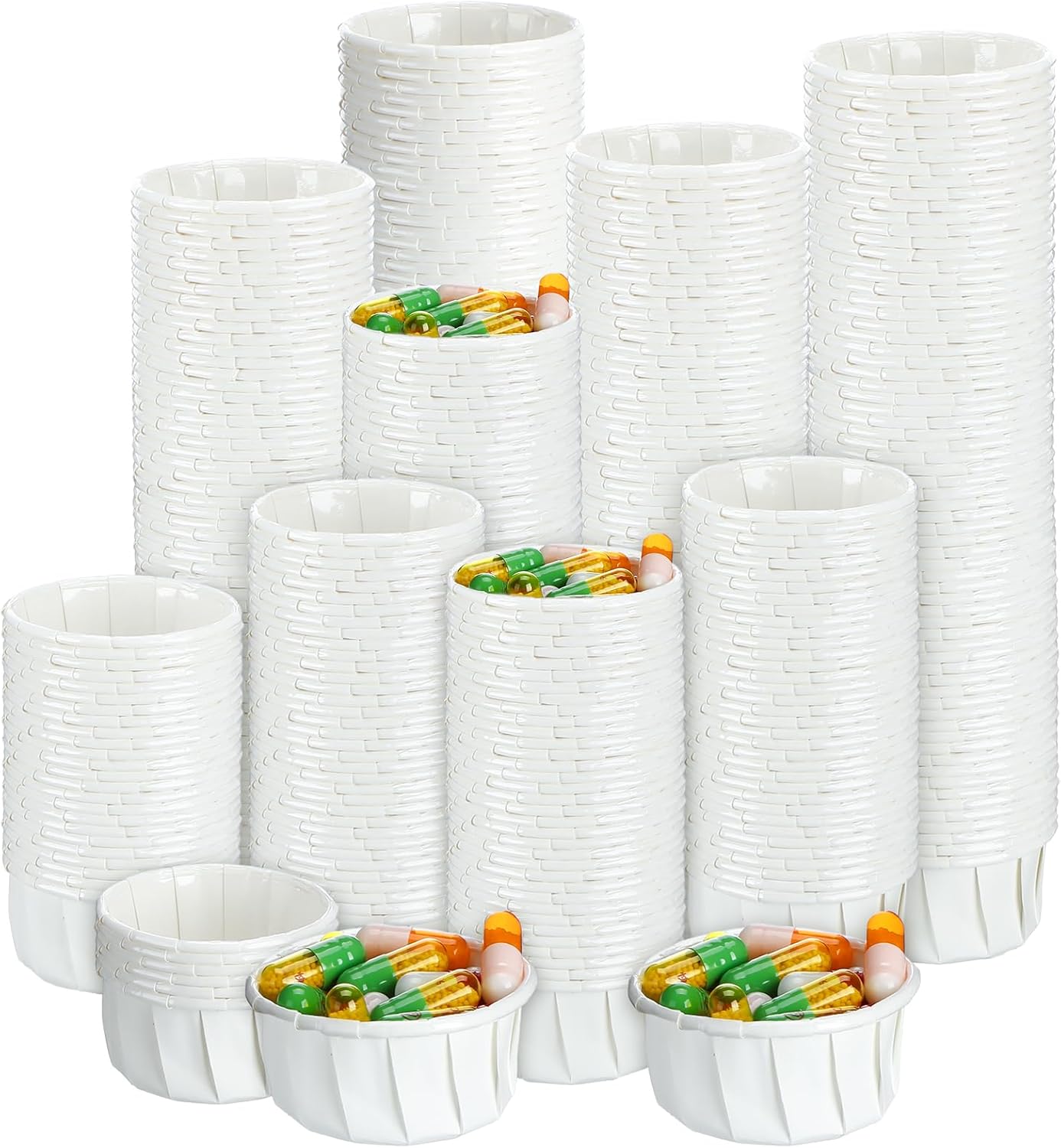 Maxcheck 1200 Pcs 1 oz Paper Medicine Cups Disposable Paper