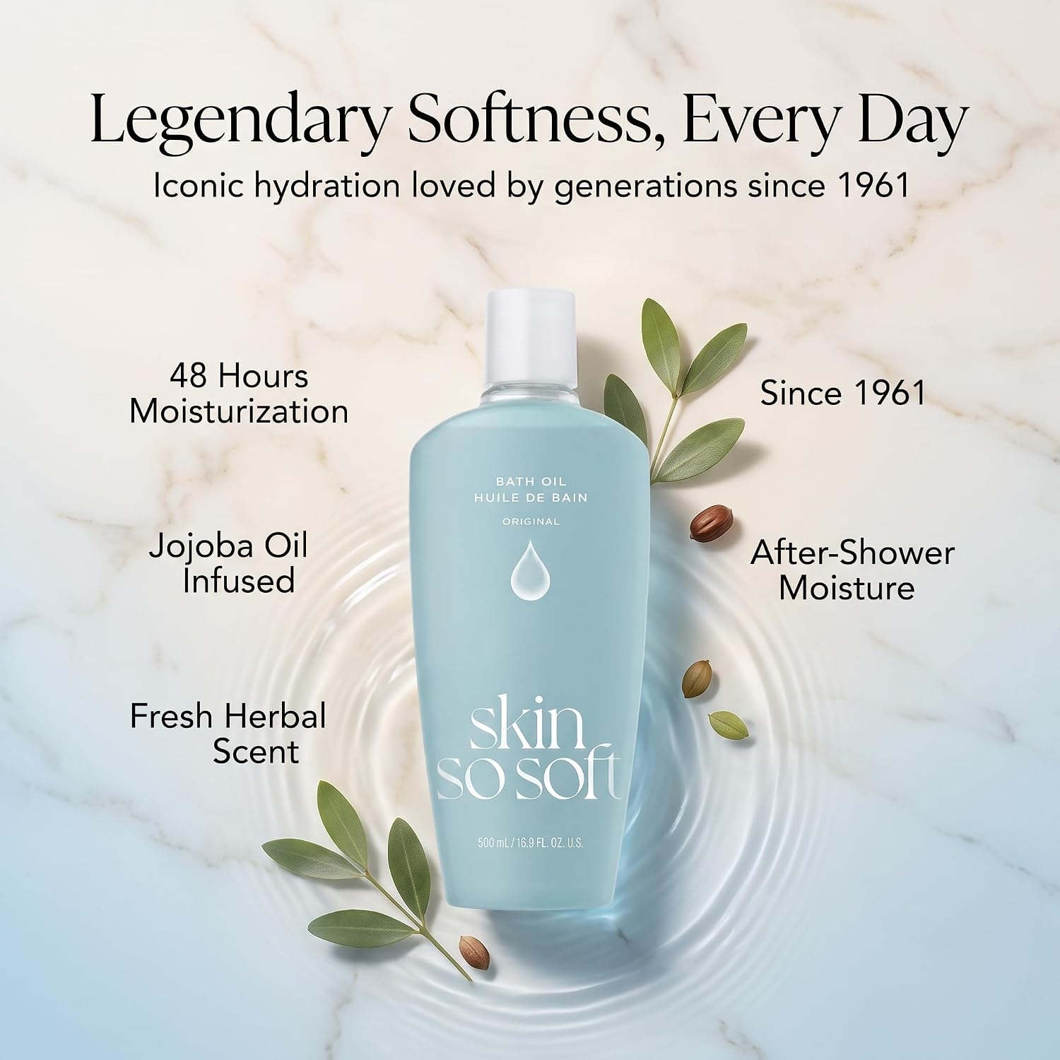 AVON Skin So Soft Original Bath Oil - 16.9 oz - Moisturizing Body Oil