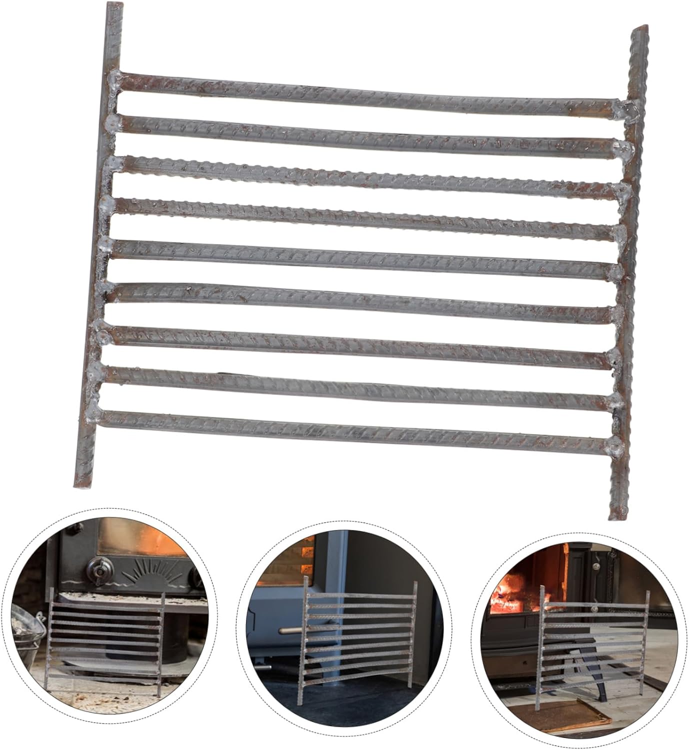 TOYANDONA Heavy Duty Steel Firewood Rgrate Over Fire Grill Grate for Fireplace BBQ Accessories