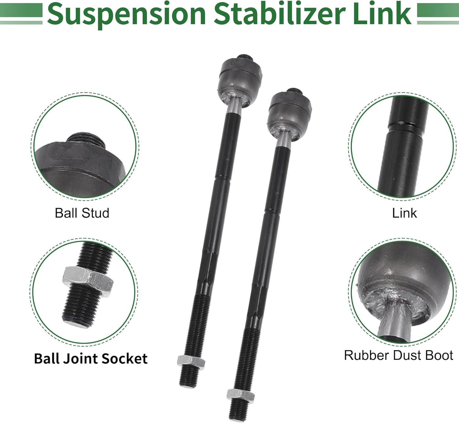 X AUTOHAUX 6pcs Front Suspension Kit Inner Outer Tie Rod End Front Sway Bar Link for Chevrolet Silverado 1500 Suburban Tahoe No.ES800948/EV800938/K700432