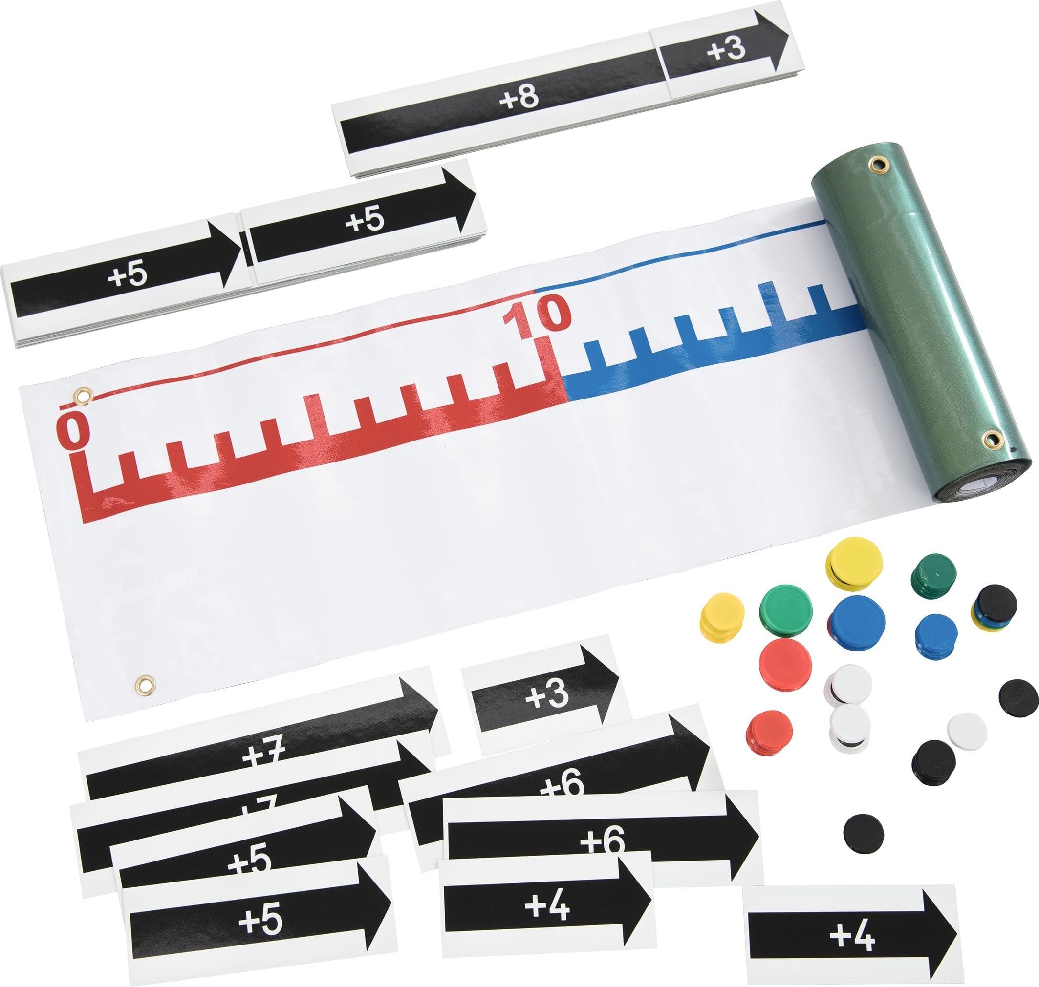 Betzold - Magnet-Zahlenstrahl von 0 bis 100 mit Zubehör - Rechnen lernen Mathe