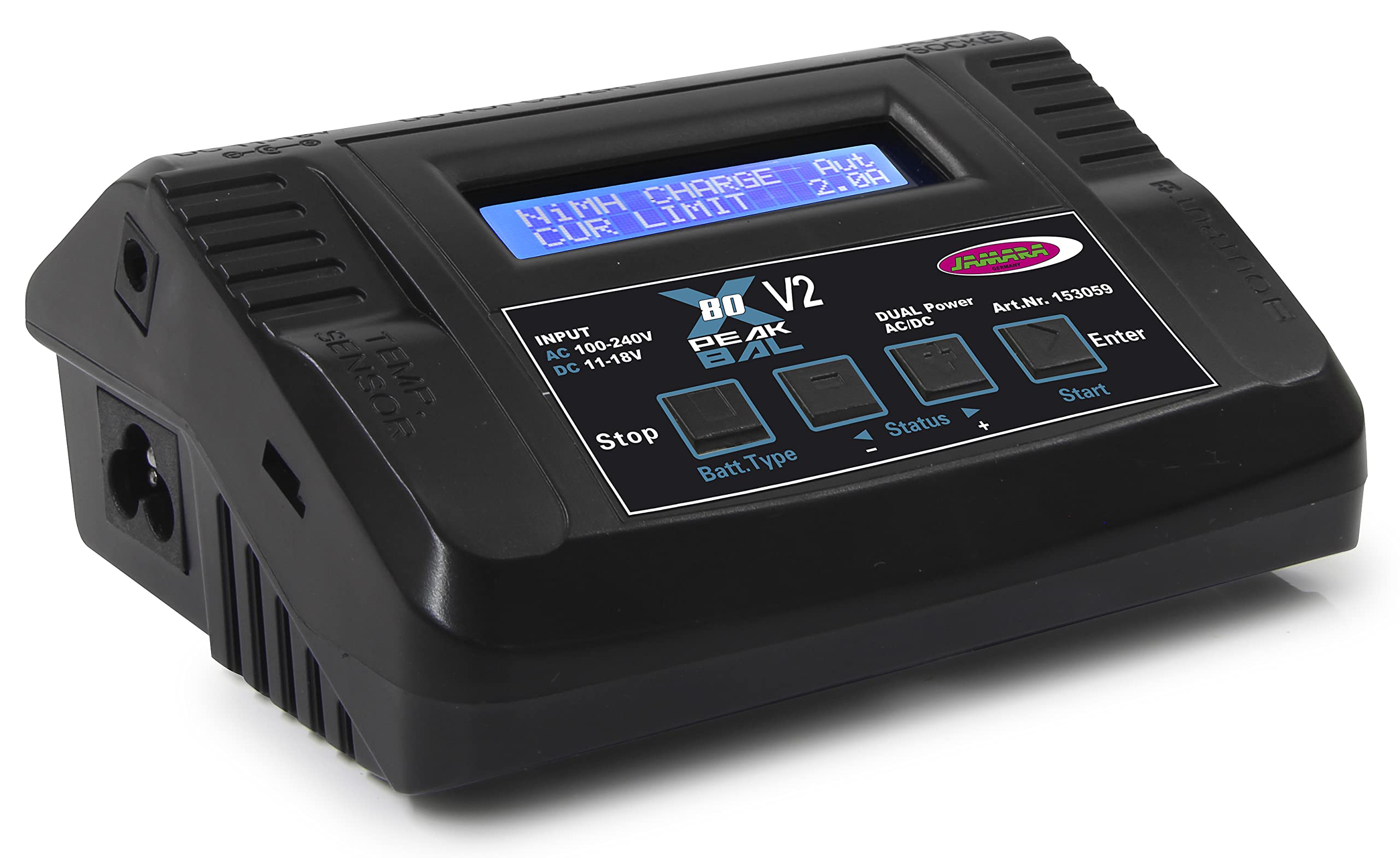 Ladegerät X-Peak 80 V2 - Eingebauter Dual Power AC/DCAdapter 230V und 11-18V, interner unabhängiger Lithium Akku Balancer; Ladegeraet Lipo Akku, Modellbau