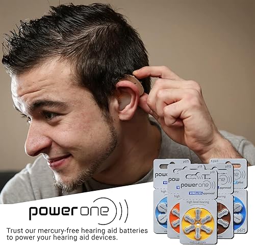 Miniatura 7 de Power One Size 312 Zinc Air Audífono Baterías Sin mercurio (42 baterías)