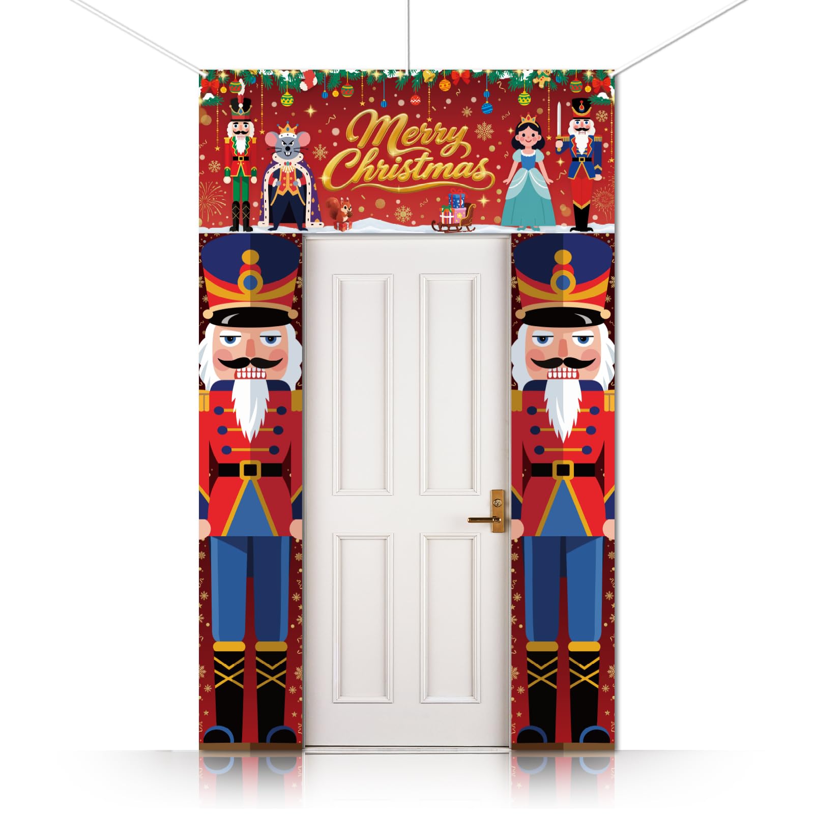 CUTHOLLOW Christmas Party Decorations 3 Pcs Porch Sign Banner
