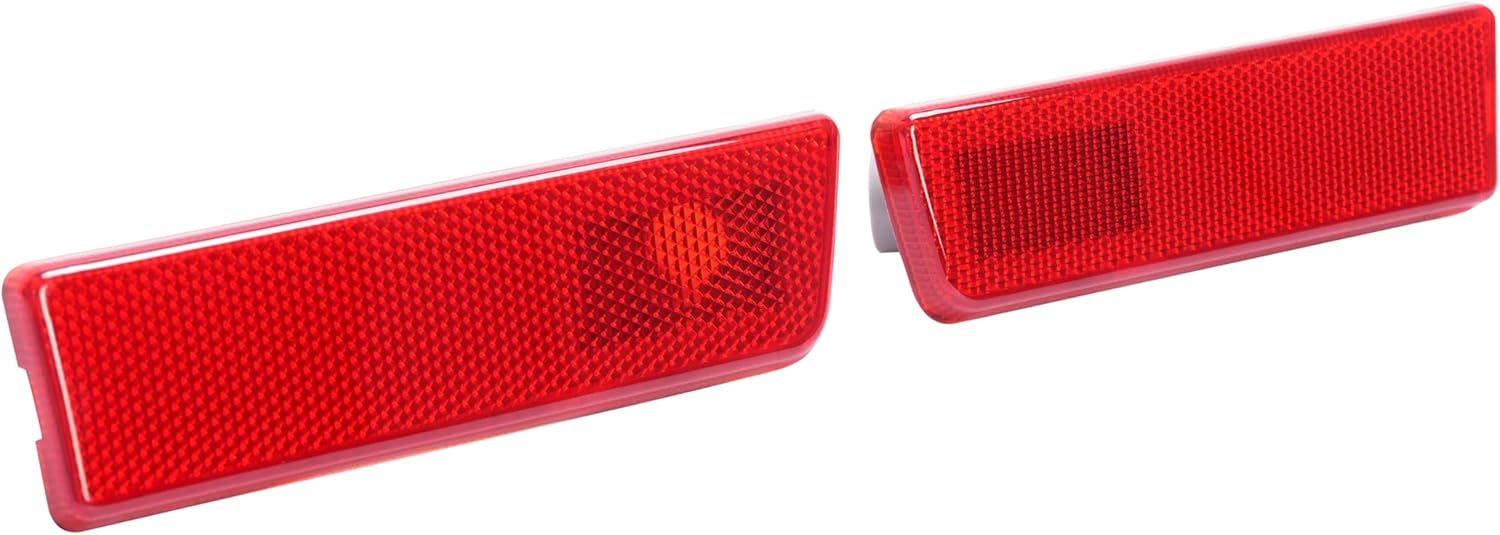 HECASA Rear Side Marker Light Compatible with 2010-2013 Ford Transit Connect XL XLT Premium Replacement for 9T1Z15A201A 9T1Z15A201D Marker Lamp Red Lens - Driver & Passenger Side