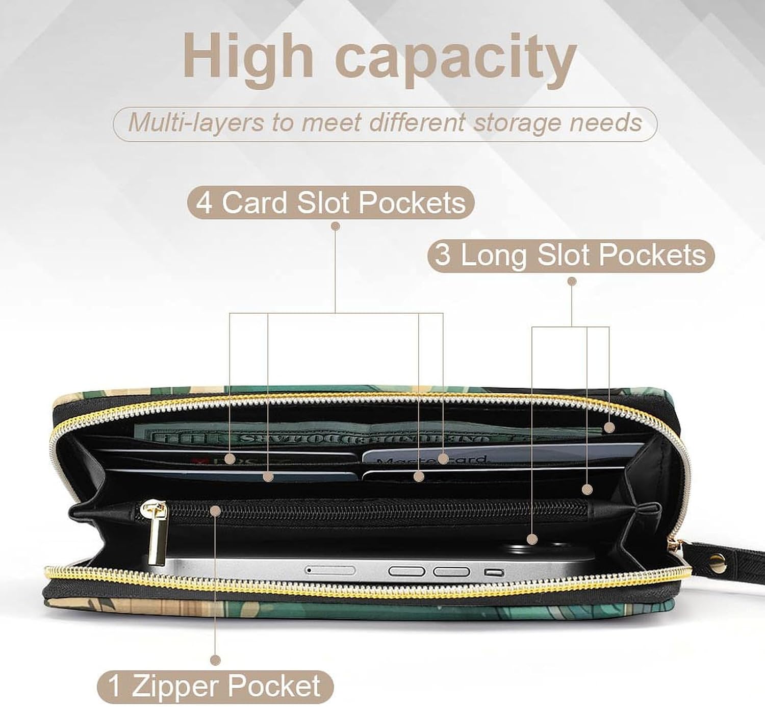 Classic Durable National Style Cat Printed Leather Card Holder with Rope, Suitable for Both Men And Women, Ideal Daily Storage Tool, Simplifies Your Life, Can Be Used As A Holiday Gift