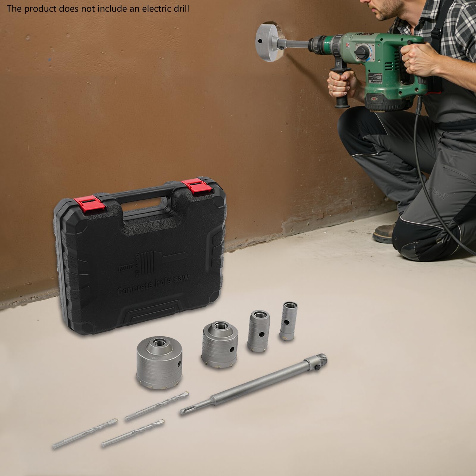 Set 30 40 68 80 100 mm calcestruzzo muratura trapano a secco SDS Plus Max attacco 300 mm acciaio al tungsteno sega a tazza lattina