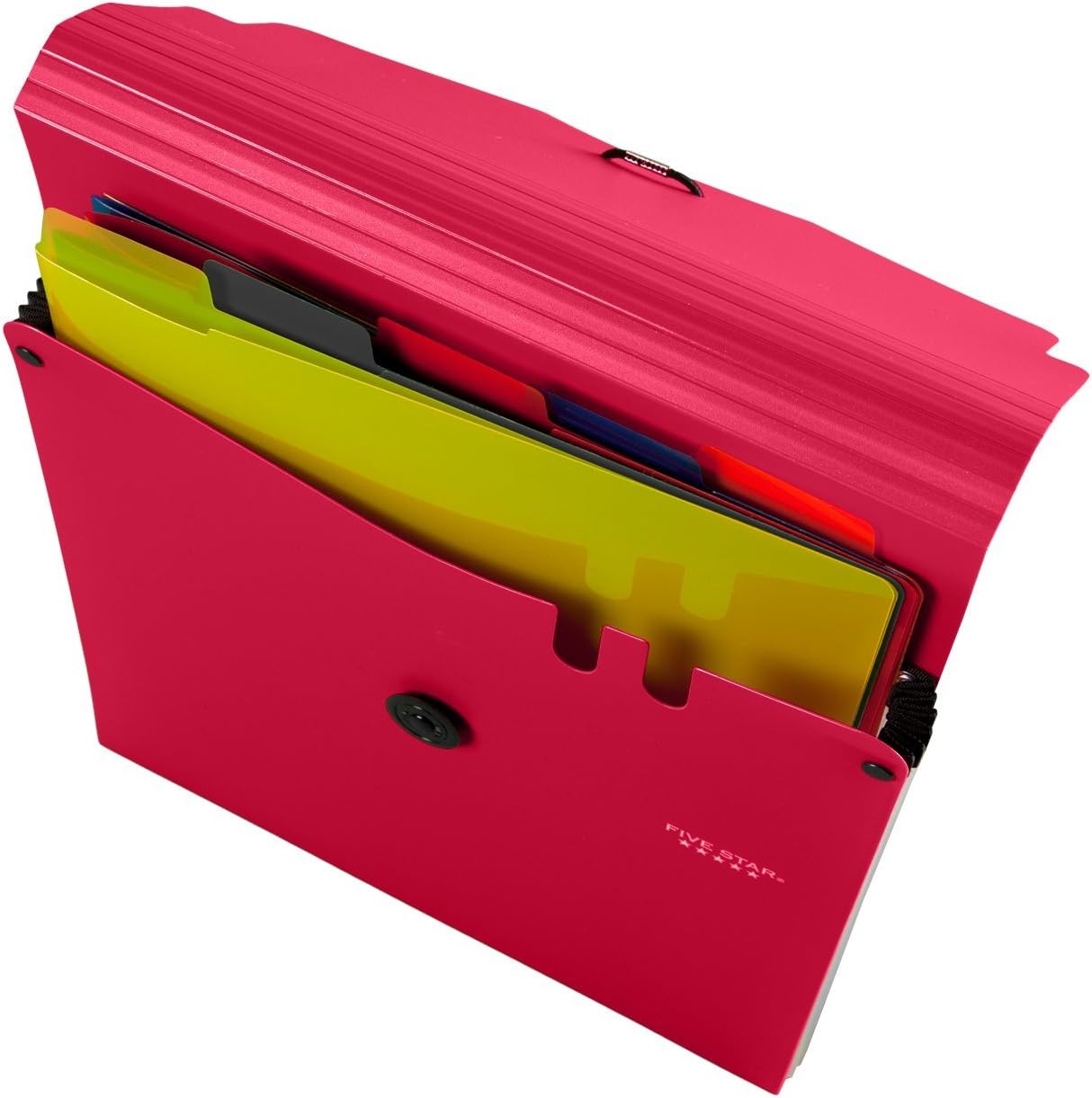 Five Star Expanding File Folder, 5-Pocket Vertical Expandable File Folder, Red (72693)