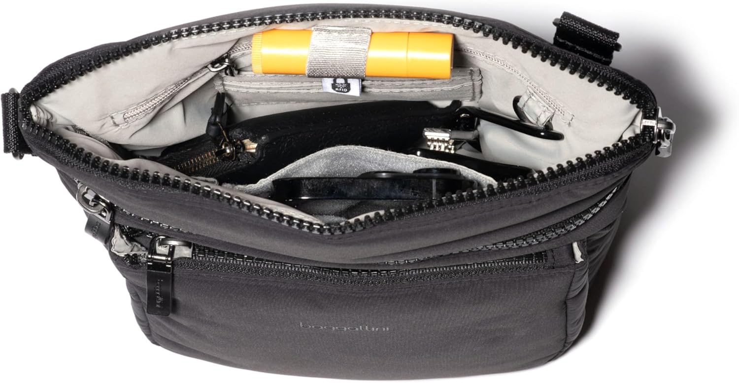 Baggallini Modern Pocket Crossbody Bag for Women, 8.5"x8.5" Handbag Purse with RFID, Lightweight Water-Resistant - Image 10