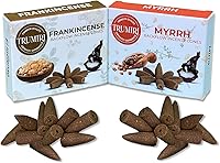 Vista 20 de TRUMIRI Conos de incienso de reflujo – Paquete combinado de 20 conos de incienso en cascada – 10 limoncillo + 10 eucaliptos – Conos de incienso