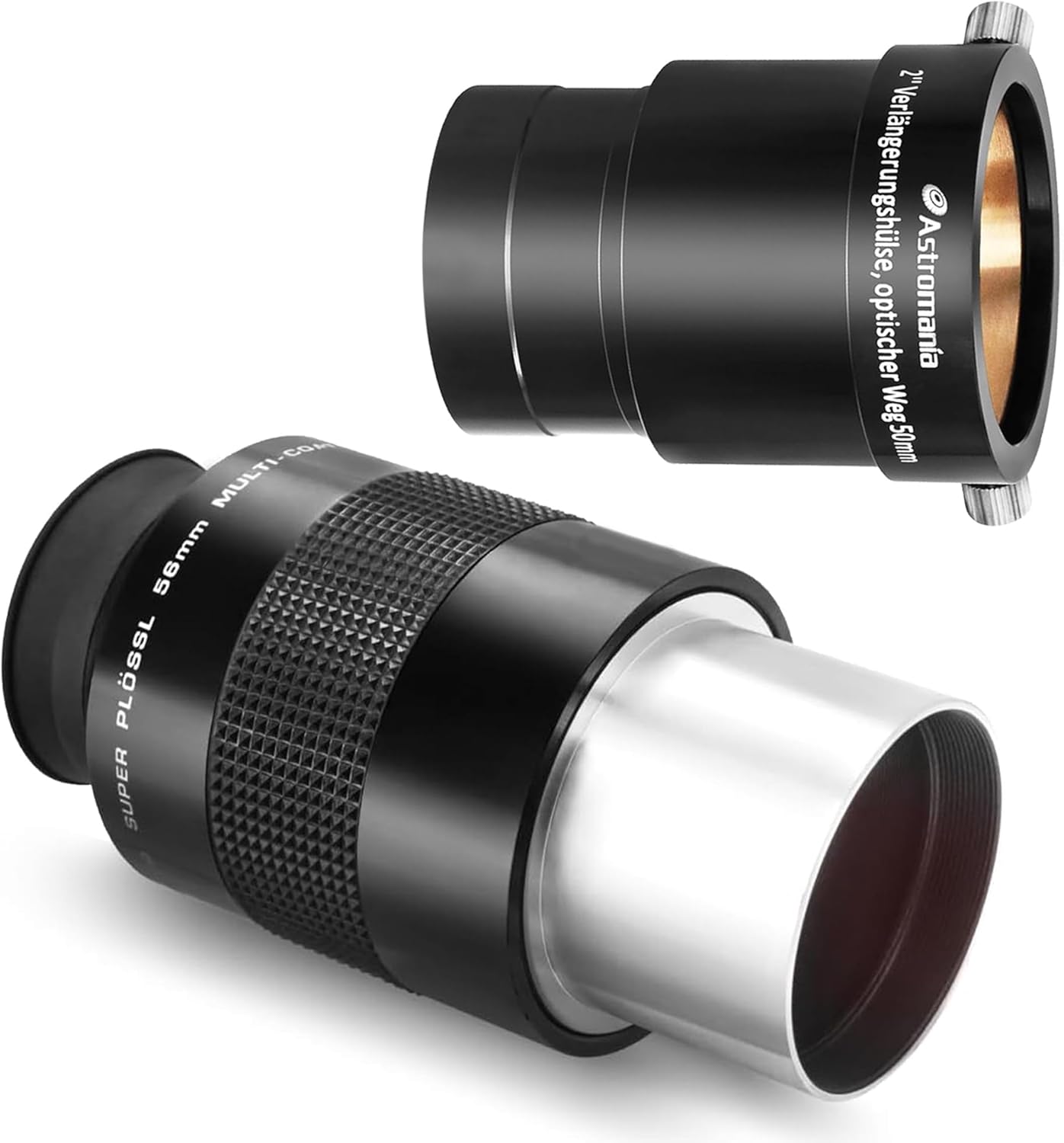 Astromania 2-Inch Telescope Eyepiece Extension Tube Adapter - Bundle with - Super Plossl Eyepiece 2 Inch 56mm