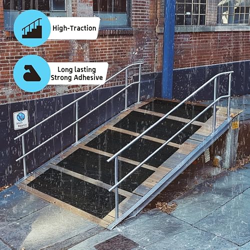 Miniatura 34 de Cinta de tracción antideslizante, 12 pulgadas x 30 pies, mejor agarre, fricción, adhesivo abrasivo para escaleras, peldaños en pisadas, interiores