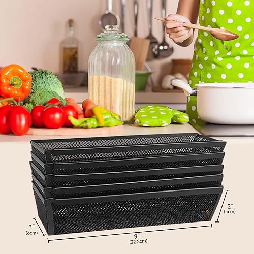 Miniatura 5 de 2 piezas organizador de cajones para cocina, organizador de cajones de malla para utensilios con brazo de acoplamiento para cosméticos, cubiertos,