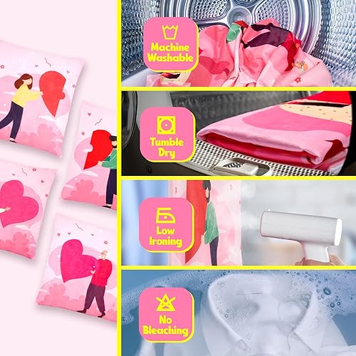 Miniatura 8 de Juego de 4 fundas de almohada de 18 x 18 pulgadas, fundas de almohada de terciopelo holandés, fundas de almohada decorativas para decoración de