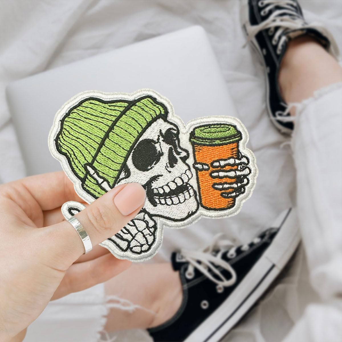 Amazon.com: Fueled by Caffeine and Chaos Skeleton Coffee Rock Hand