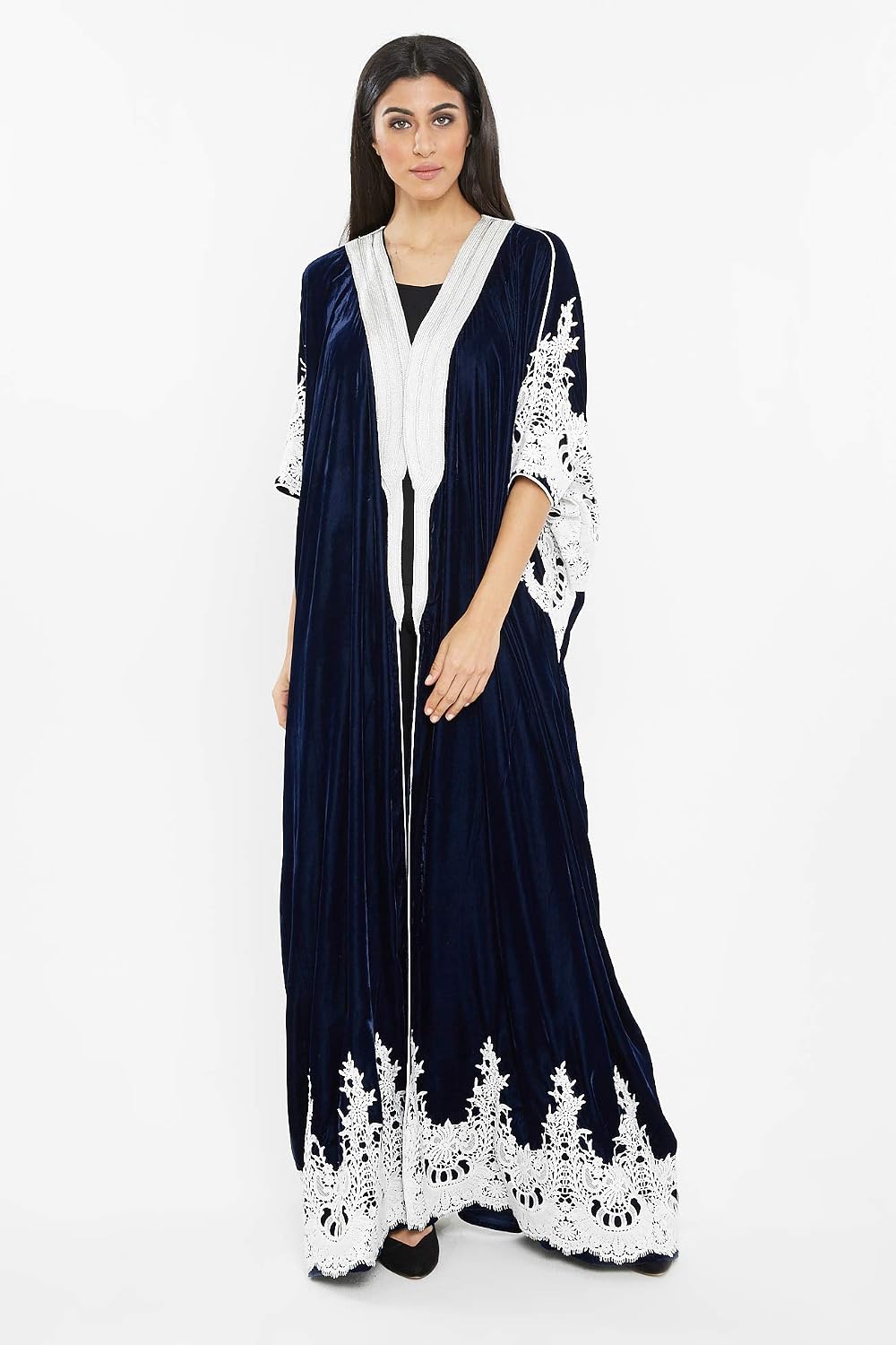 Nukhbaa Womens Premium Abaya Made With Fine Fabric, Comes With Matching Hijab AJ64A Hijab (pack of 5)