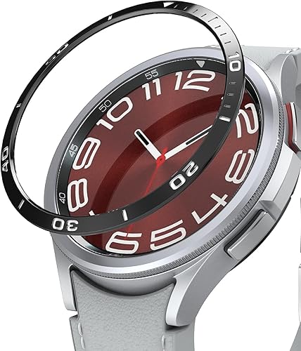 Miniatura 2 de Ringke Funda de estilo bisel compatible con Samsung Galaxy Watch 6 Classic de 1.73 pulgadas [43-02 (ST) negro] + vidrio compatible con Samsung