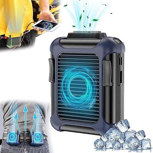 Gpmsign - Ventilador de refrigeración portátil Gpmsign, ventilador de cinturón personal con clip en la cintura, ventilador de clip de cintura,